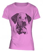 Dalmation Sketch Ladies T-Shirt