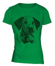 Dalmation Sketch Ladies T-Shirt