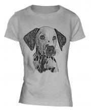 Dalmation Sketch Ladies T-Shirt