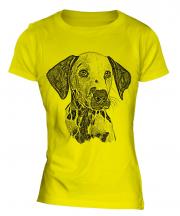 Dalmation Sketch Ladies T-Shirt