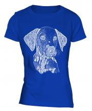 Dalmation Sketch Ladies T-Shirt
