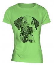 Dalmation Sketch Ladies T-Shirt