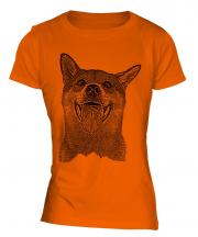 Shiba Inu Sketch Ladies T-Shirt