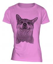 Shiba Inu Sketch Ladies T-Shirt