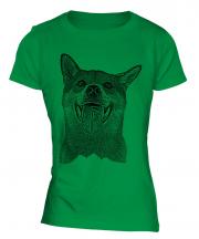 Shiba Inu Sketch Ladies T-Shirt