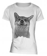 Shiba Inu Sketch Ladies T-Shirt