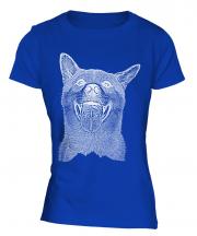 Shiba Inu Sketch Ladies T-Shirt