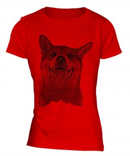 Shiba Inu Sketch Ladies T-Shirt