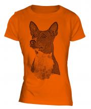 Basenji Sketch Ladies T-Shirt