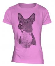Basenji Sketch Ladies T-Shirt