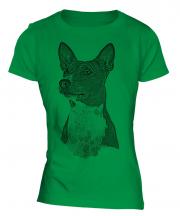 Basenji Sketch Ladies T-Shirt