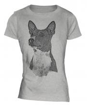 Basenji Sketch Ladies T-Shirt
