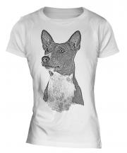 Basenji Sketch Ladies T-Shirt