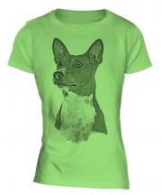 Basenji Sketch Ladies T-Shirt