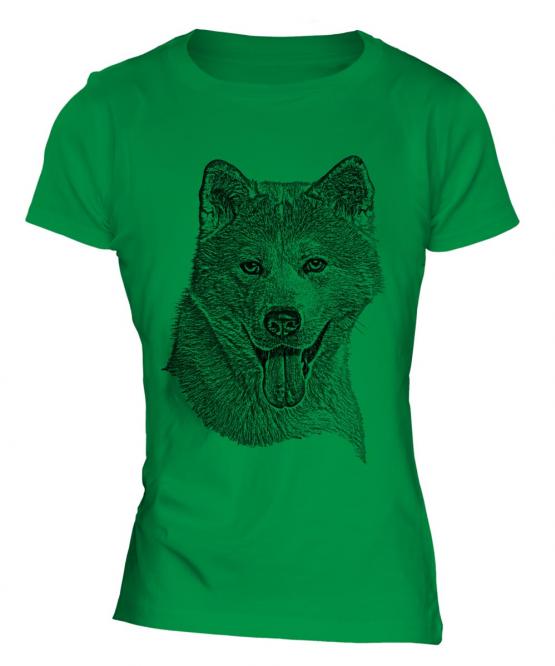 Akita Inu Sketch Ladies T-Shirt
