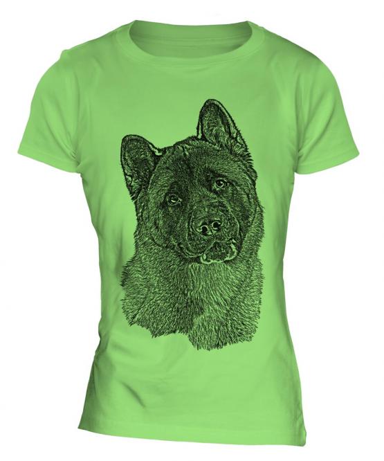 American Akita Sketch Ladies T-Shirt