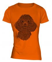 Poodle Sketch Ladies T-Shirt