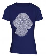 Poodle Sketch Ladies T-Shirt