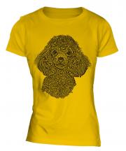 Poodle Sketch Ladies T-Shirt