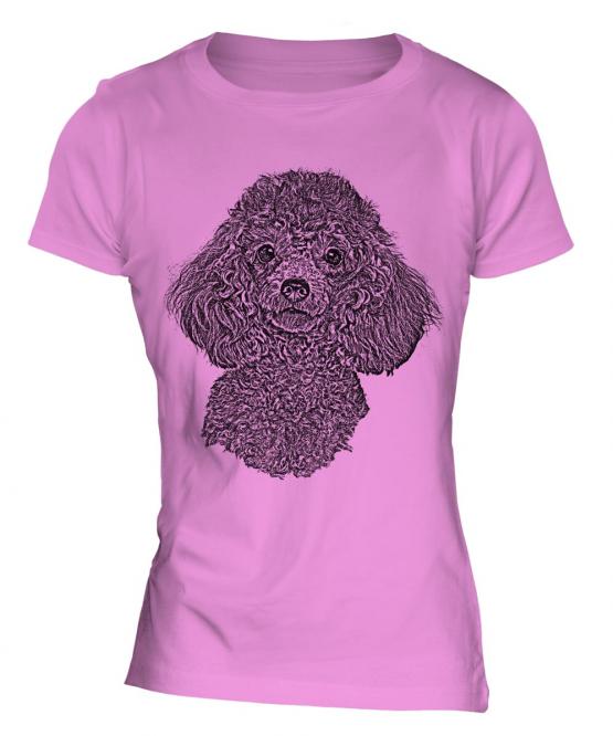 Poodle Sketch Ladies T-Shirt