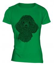 Poodle Sketch Ladies T-Shirt
