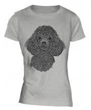 Poodle Sketch Ladies T-Shirt