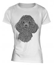 Poodle Sketch Ladies T-Shirt
