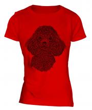 Poodle Sketch Ladies T-Shirt