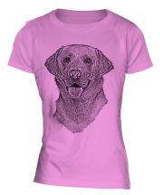 Labrador Retriever Sketch Ladies T-Shirt