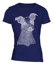 Jack Russell Terrier Sketch Ladies T-Shirt