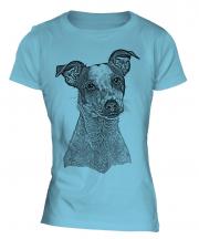 Jack Russell Terrier Sketch Ladies T-Shirt