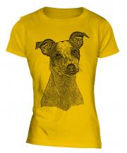Jack Russell Terrier Sketch Ladies T-Shirt