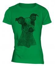Jack Russell Terrier Sketch Ladies T-Shirt