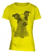 Jack Russell Terrier Sketch Ladies T-Shirt