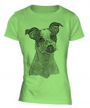 Jack Russell Terrier Sketch Ladies T-Shirt