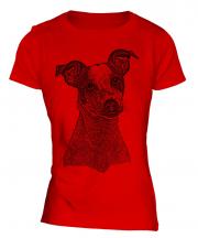 Jack Russell Terrier Sketch Ladies T-Shirt