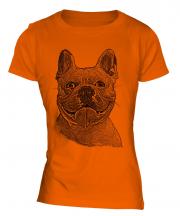 French Bulldog Sketch Ladies T-Shirt