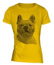 French Bulldog Sketch Ladies T-Shirt