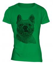 French Bulldog Sketch Ladies T-Shirt