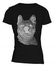 French Bulldog Sketch Ladies T-Shirt