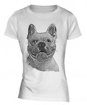 French Bulldog Sketch Ladies T-Shirt