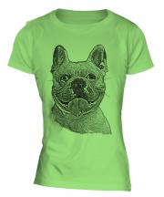 French Bulldog Sketch Ladies T-Shirt