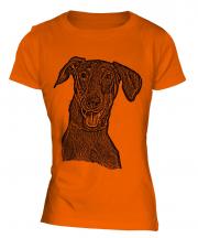 Doberman Pinscher Sketch Ladies T-Shirt