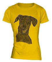 Doberman Pinscher Sketch Ladies T-Shirt