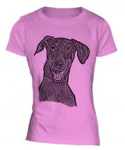 Doberman Pinscher Sketch Ladies T-Shirt