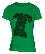 Doberman Pinscher Sketch Ladies T-Shirt