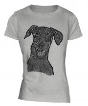 Doberman Pinscher Sketch Ladies T-Shirt