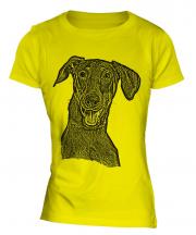 Doberman Pinscher Sketch Ladies T-Shirt