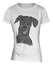 Doberman Pinscher Sketch Ladies T-Shirt