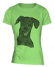Doberman Pinscher Sketch Ladies T-Shirt